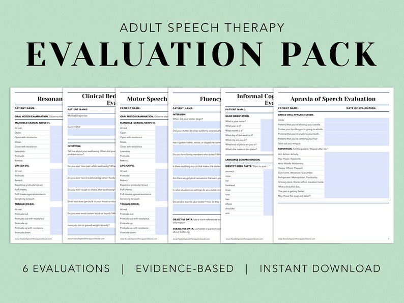 How To Do An Oral Mechanism Exam 6 Free Printable Forms ADULT SPEECH