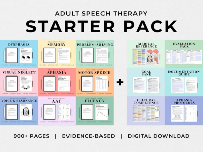 the adult speech therapy starter pack