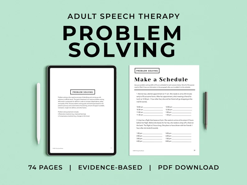 adult speech therapy problem solving pdf 
